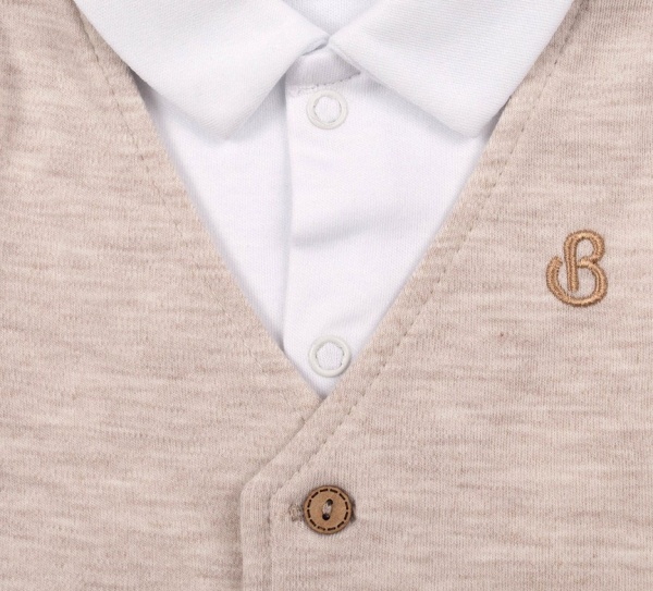 Костюм Bembi Сhristening КС720 білий із бежевим р.62 6720711132.G10 