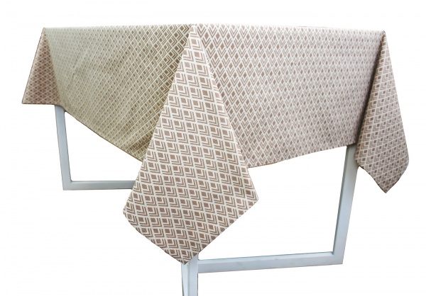 Скатерть Joy бежевая клетка 136x180 см бежевый La Nuit 