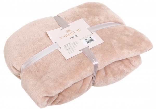 Плед мікрофібра 150x200 см бежевий Ярослав 