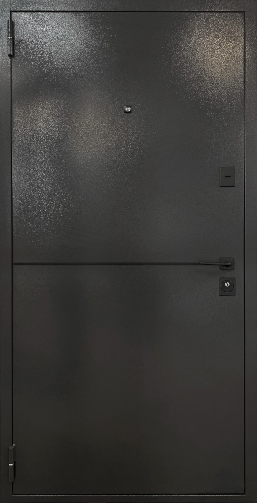 Дверь входная Министерство дверей КУ-Оптима 360 Ч.Ф. (Улица) серый / оксид темный 2050x960 мм левая