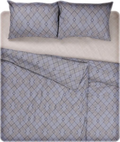 Комплект постельного белья Верона семейный фиолетовый с серым UP! (Underprice) 
