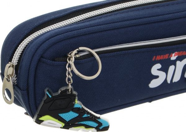 Пенал на блискавці Губи Nota Bene синій