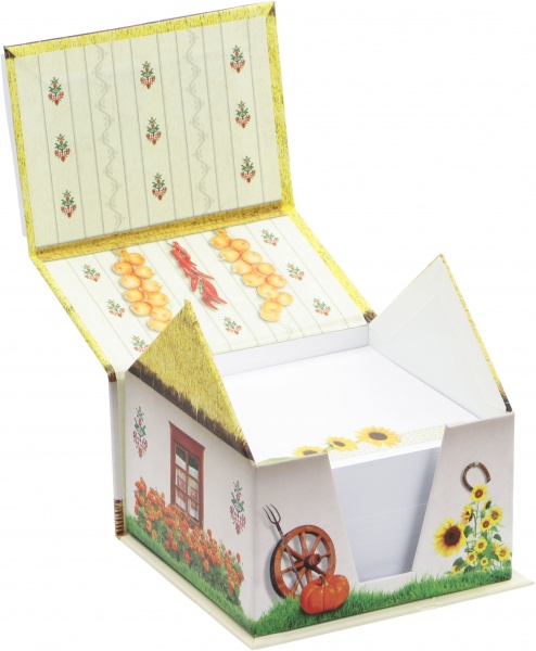 Бумага для заметок в подставке Сельская хата 500 шт.