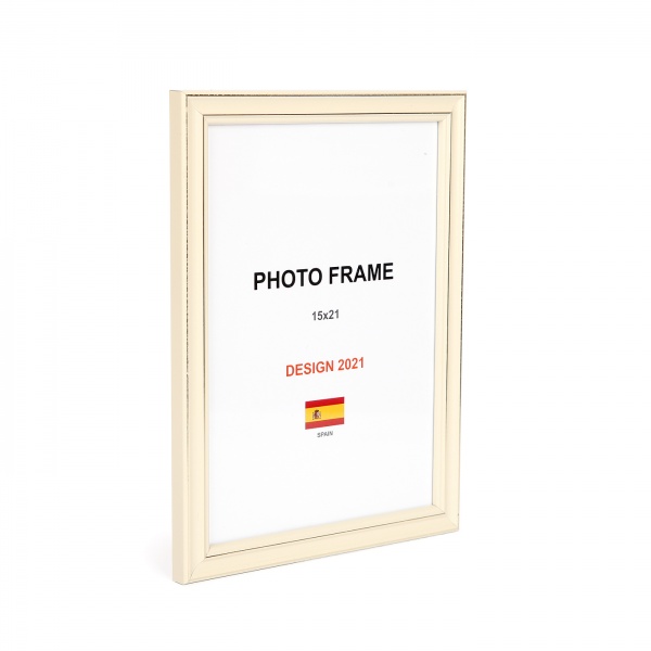 Рамка для фото 1 фото 15x21 см слоновая кость 