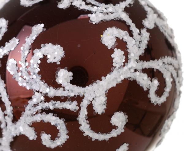 Шар новогодний орнамент d 80 мм в ассортименте .0182