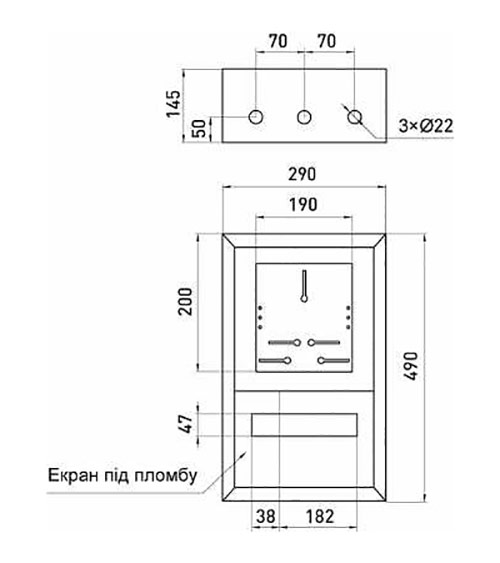 Корпус E.NEXT e.mbox.pro.n.f1.12 IP31 навісний під 1ф лічильник 12 модулів p0100221