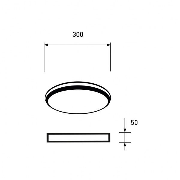 Світильник світлодіодний Eurolamp круг A51 18 Вт білий 3000-6500 К LED-ALR-36-A51(black) 