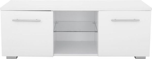 Тумба под ТВ Бильбао 3-В белый/белый глянец 