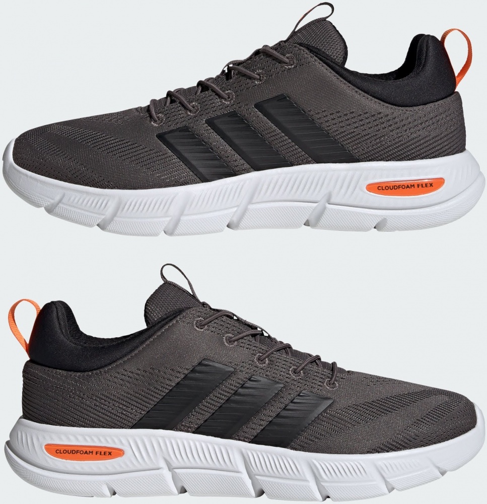 Кросівки чоловічі Adidas CLOUDFOAM FLEX - ELASTIC LACES CHACOA/CBLACK/PUOR KK3486 р.44 хакі