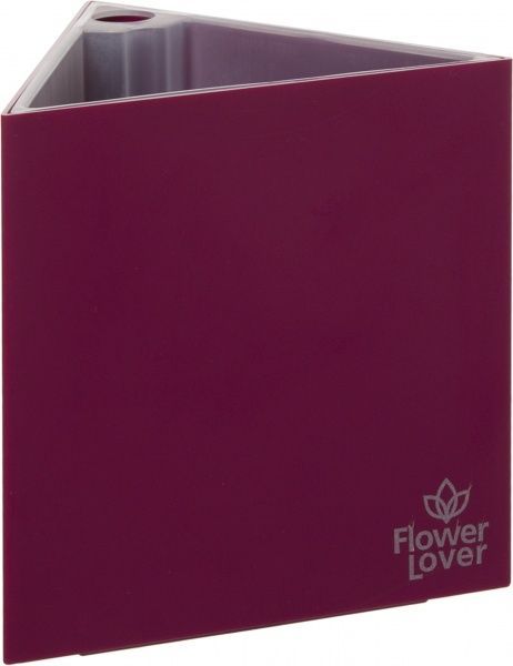 Горшок пластиковый Plastkon Flower Lover Triangle треугольный пурпурный 