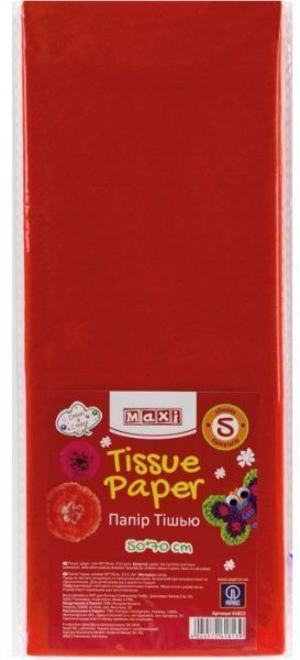 Бумага крафт 50x70 см красный Maxi