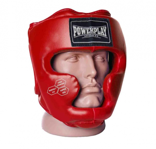 Шолом боксерський PowerPlay 3043 червоний р. XL 