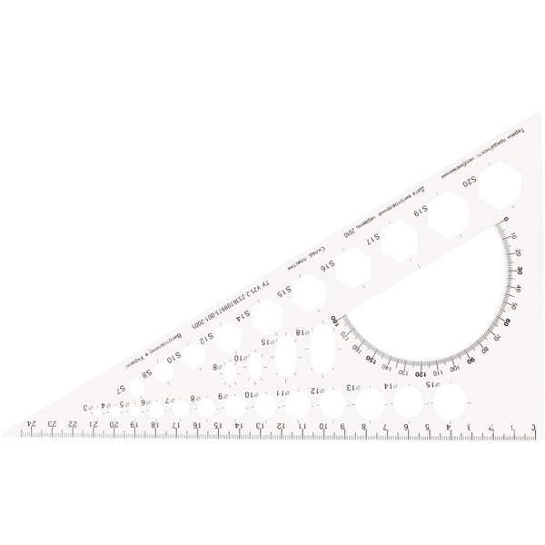 Треугольник Economix E81323 25 см