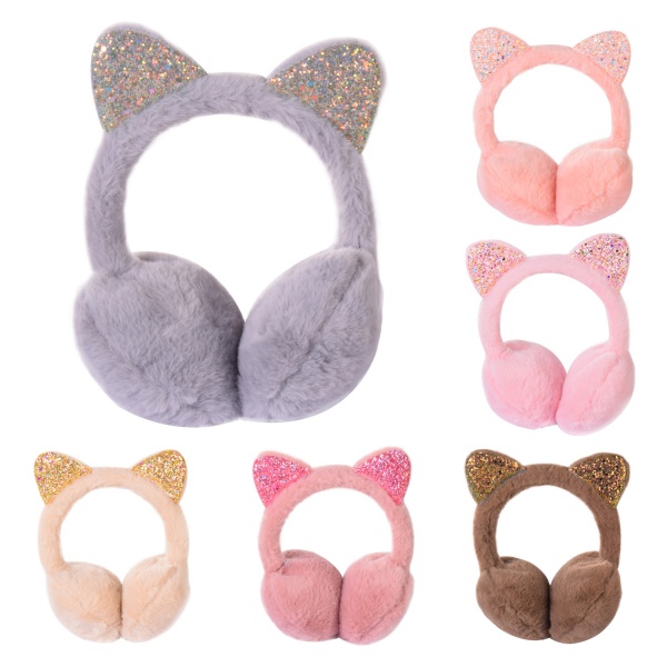 Наушники детские для девочек меховые р.one size в ассортименте EZ003 