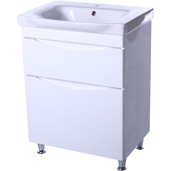 Тумба напольная AM.PM білий глянець с умывальником Like 65 см