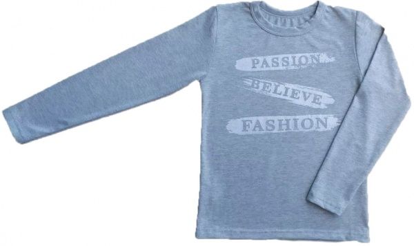 Реглан Маленькие люди д/д р.140 сірий меланж 