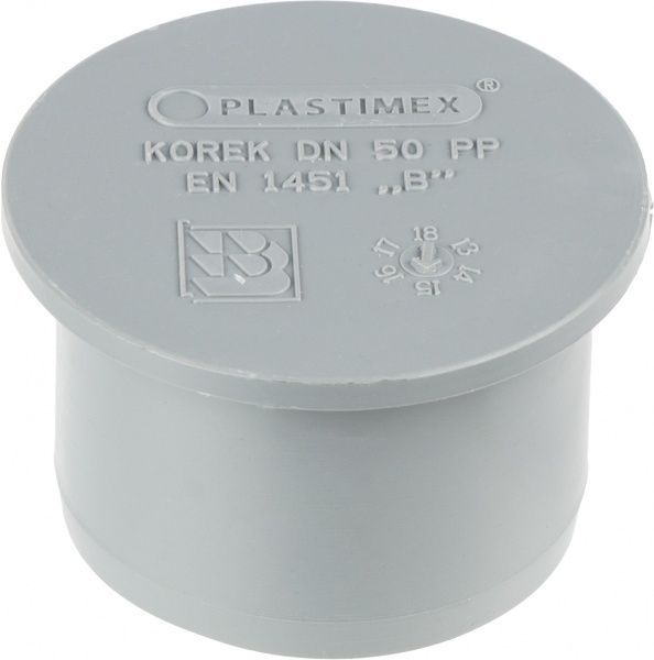 Заглушка каналізаційна Plastimex ПП d50