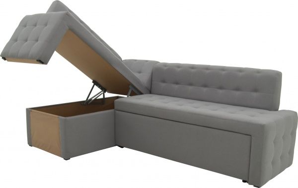 Уголок кухонный Кедр КАРАТ две ниши 7 ткань светло-серый