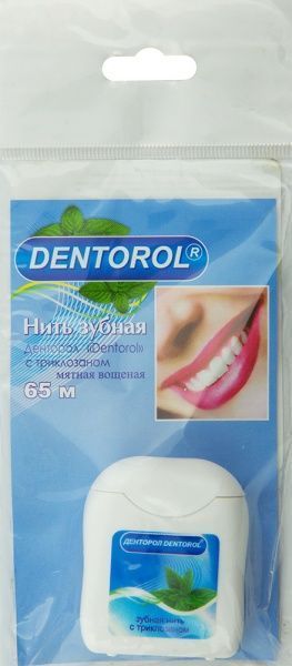 Зубная нить Dentorol с триклозаном 65 м
