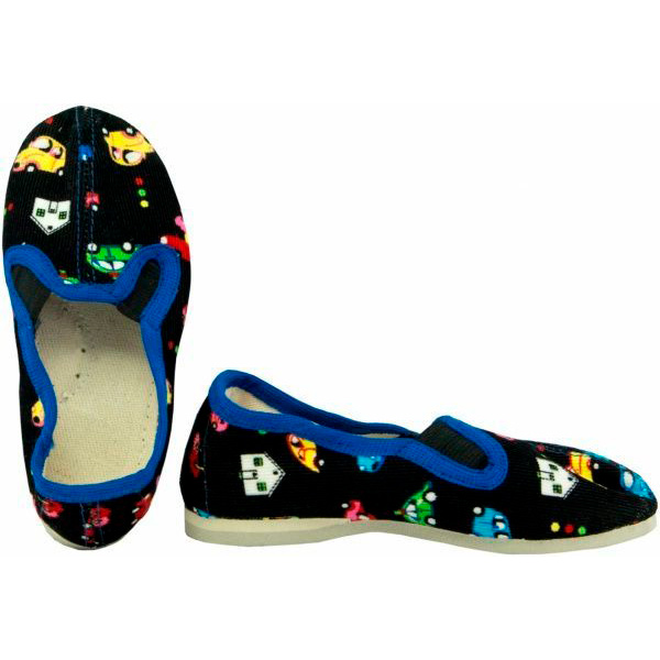 Капці для хлопчиків Экотапок Резинка чорні з супінатором 1025 р.18