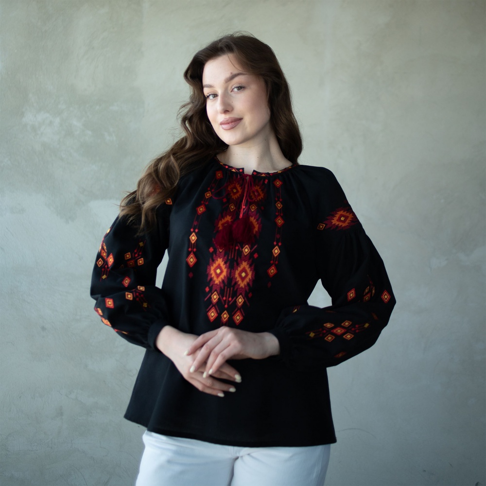 Вишиванка Едельвіка чорний р. S 74-25/00