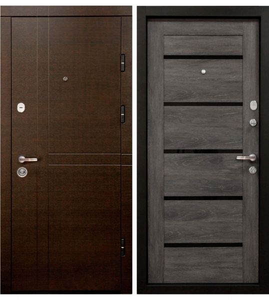 Двері вхідні Міністерство дверей ПК 180/161 венге горизонт темний / царга шалє 2050x960мм праві