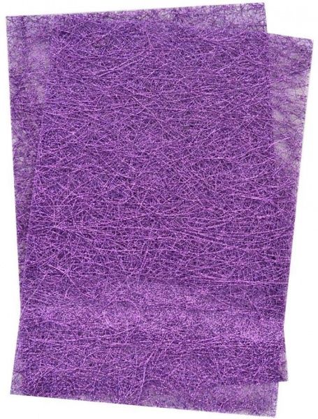Сизаль з глітером фіолетового кольору, 20 * 30 см, 5 аркушів 