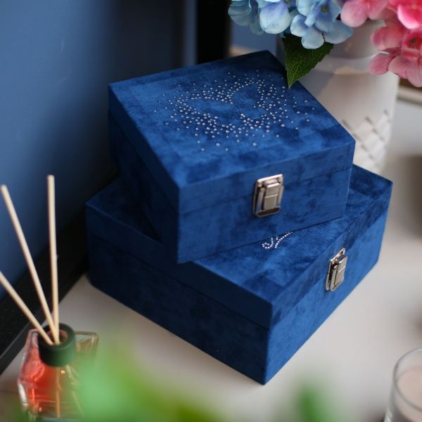 Сундучок Эйфель синий 20x20x10