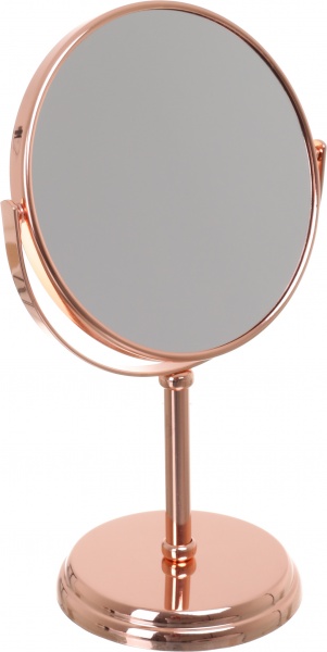 Зеркало косметическое круглое металл стекло 18х12, 6х30, 1 см хром 