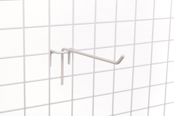 Крючок двойной 150 мм 10шт. белый