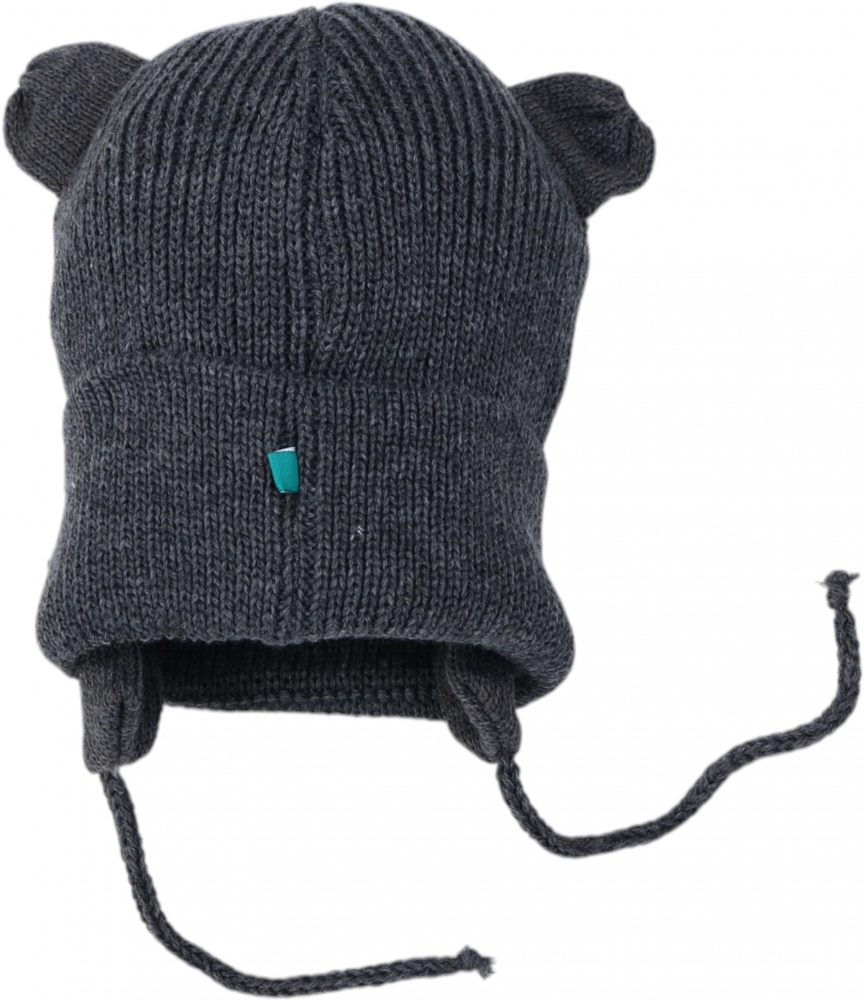 Шапка HW дитяча Ведмедик з мотузочками р.50-52 сірий