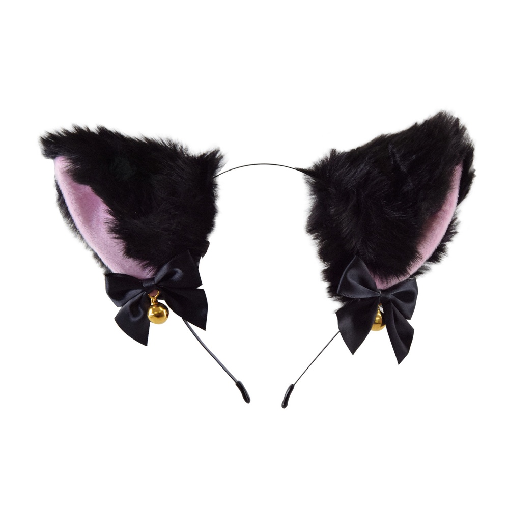 Обруч Shantou Аниме K7912, ушки кошки с колокольчиком, 2 цвета, 11*14см