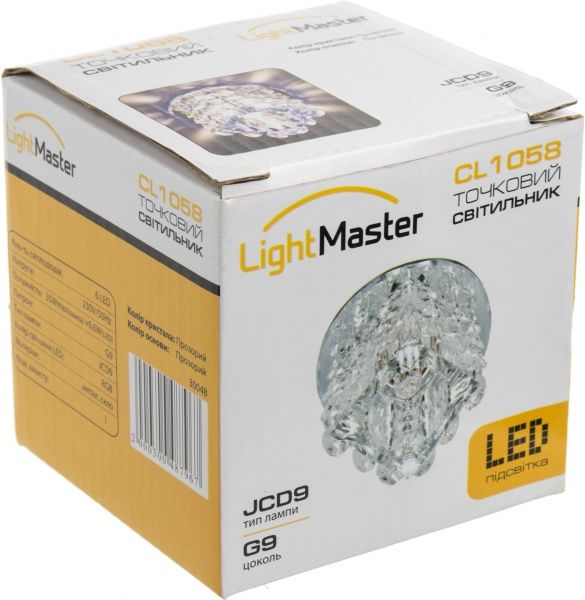 Светильник точечный LightMaster с RGB-подсветкой 35 Вт G9 прозрачный CL1058 