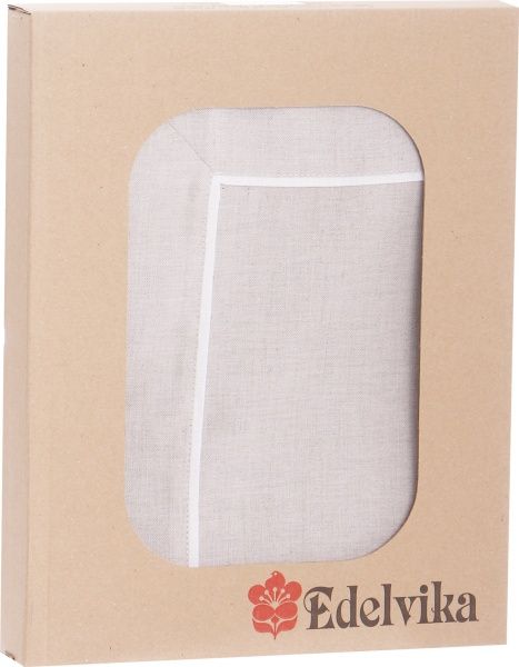Скатерть с бордюром 654-16/00 140x180 см льняной Эдельвика 