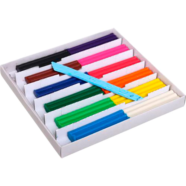 Пластилин восковый 12 цветов 144 гр Panda