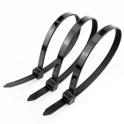 Хомут пластиковий Poputchik чорний 3,6х200мм 100 шт. 06-3,6х200B