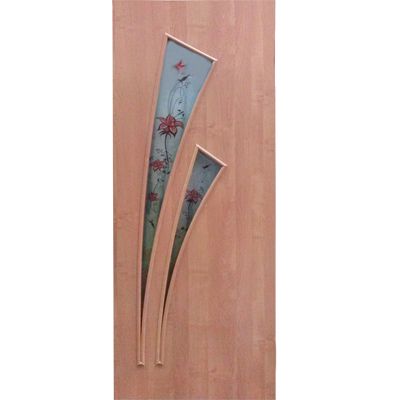 Двері полотно Тріумф 70 см вільха зі склом