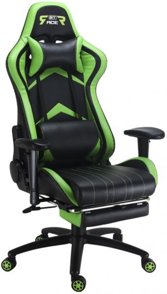 Кресло GT Racer X-2534-F черно-зеленый 
