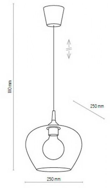 Светильник подвесной TK Lighting CORAL 1x60 Вт E27 черный 4018 