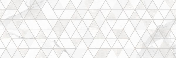 Плитка Allore Group Statuario Vetro White W\DEC M NR Glossy 25x75 (2 сорт) 