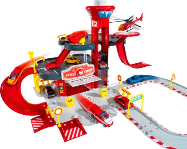 Игровой набор Majorette Спасательная станция с вертолетом и машинкой 2050015