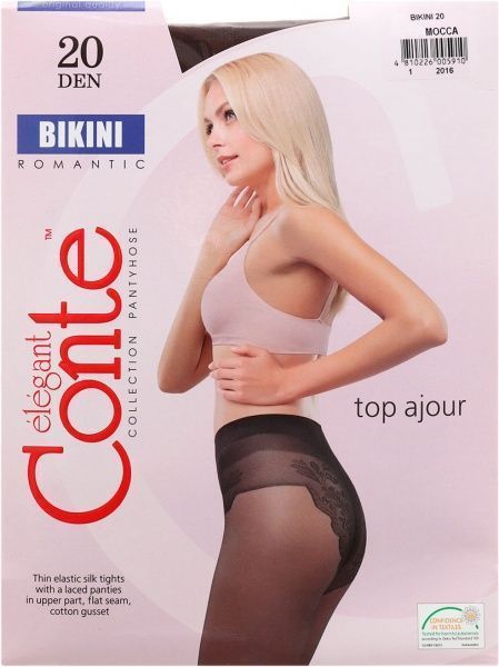 Колготки Conte BIKINI 20 den mocca р. 2 коричневый 