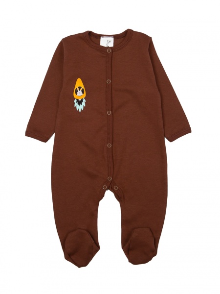 Комбінезон унісекс Bambinelli Зайченя у морквинці р.74 кемел 