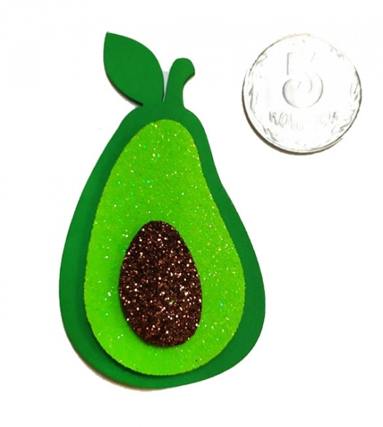 Декоративний виріб Авокадо 7 см 125242 3 шт. Діамантові ручки