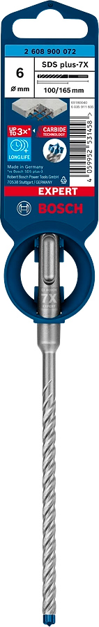 Бур Bosch EXPERT SDS-plus 6x100 мм 165 мм 1 шт. 2608900072