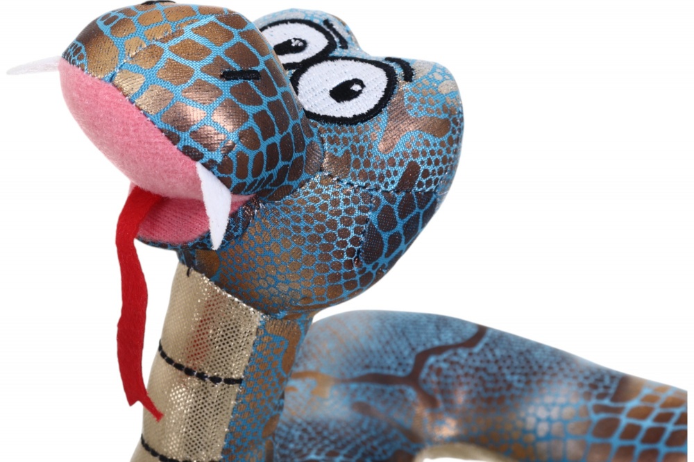 Символ года Змейка ползучая 40x17 см сине-золотой