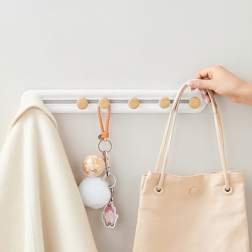 Вешалка с крючками MVM HP-01/6 White/Wood