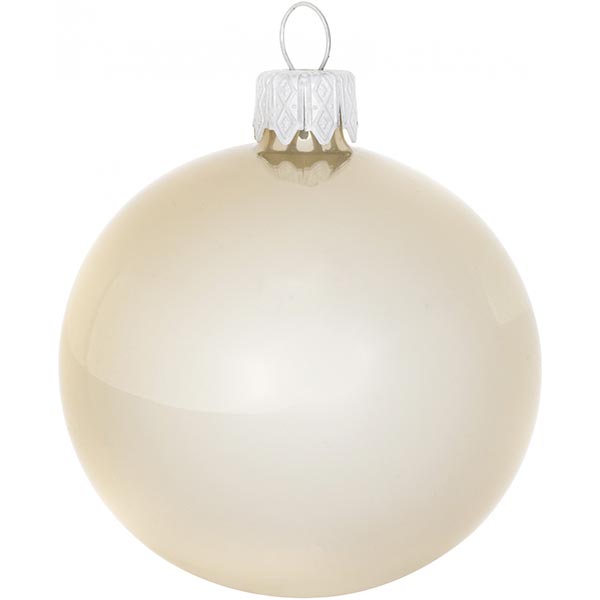 Шар стеклянный d60 кремовый