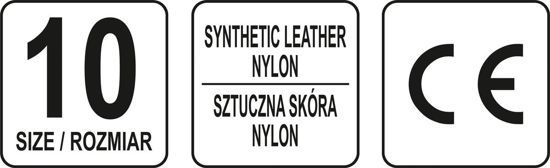 Рукавицы YATO бело-желтые с светоотражающей нейлоновой тканью XL (10) YT-74670