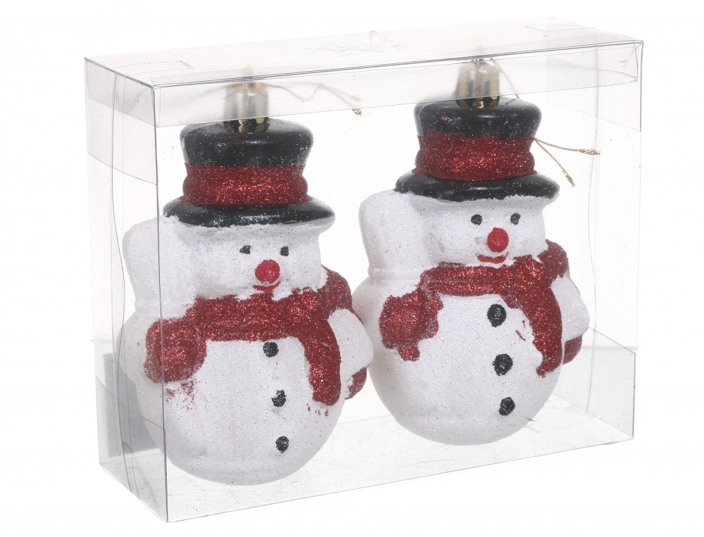 Набор подвесок 2 шт снеговичок 2 цвета в ассортименте 12 см EPI-18-15